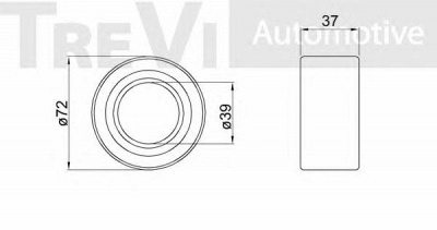 TREVI AUTOMOTIVE wb1304 -  Комплект подшипника ступицы колеса